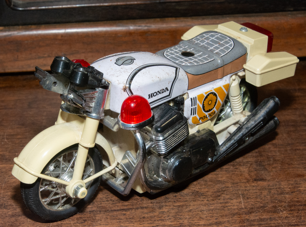 ブリキ ホンダ 白バイ POLICE 当時物 玩具 ヴィンテージ 昭和レトロ おもちゃ オートバイ HONDA