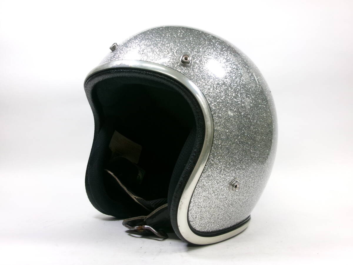 70s ARTHUR FULMER AF40 SILVERラメ ジェットヘルメット L-XL ★ 70年代 アーサーフルマー AF20 BELL 500TX R-T FURY セーフテック PREMIER