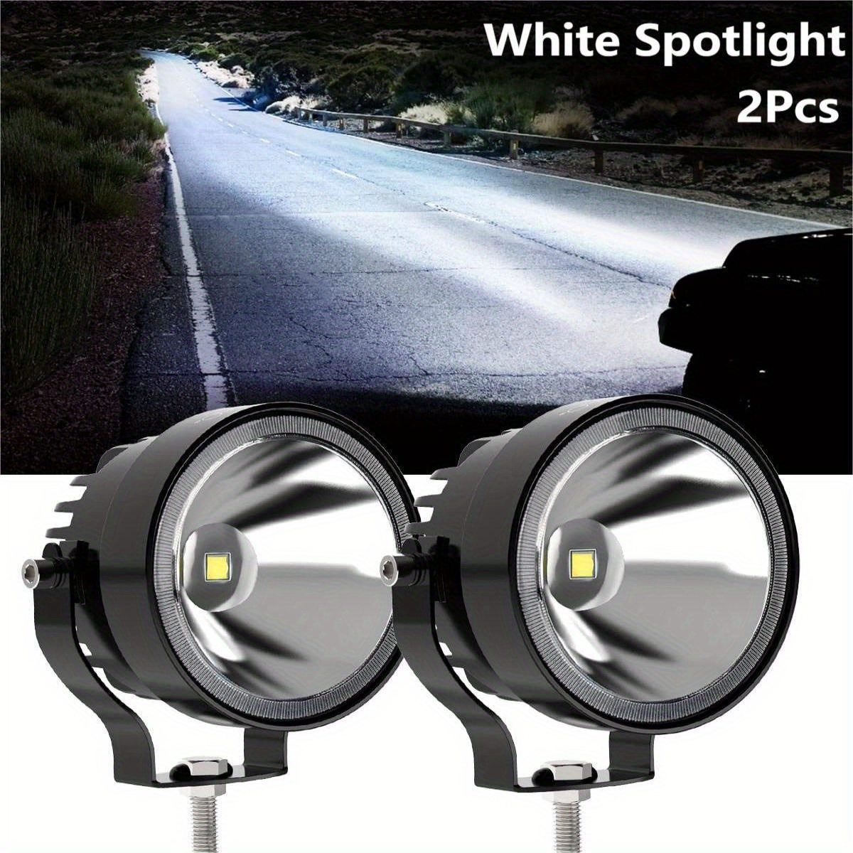 2個セット ヘッドライト 160W ホワイト フォグランプ 20000lm LED 車用 カーライト スポットライト 明るい 防水 角度調整 t1050