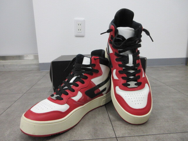 DIESEL ディーゼル S-UKIYO MID スニーカー Y02675 サイズ28cm レッド ホワイト ブラック ＃4040