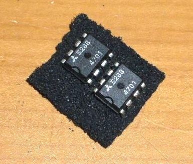 オペアンプ 三菱 M5238P 2個 (3)、未使用品