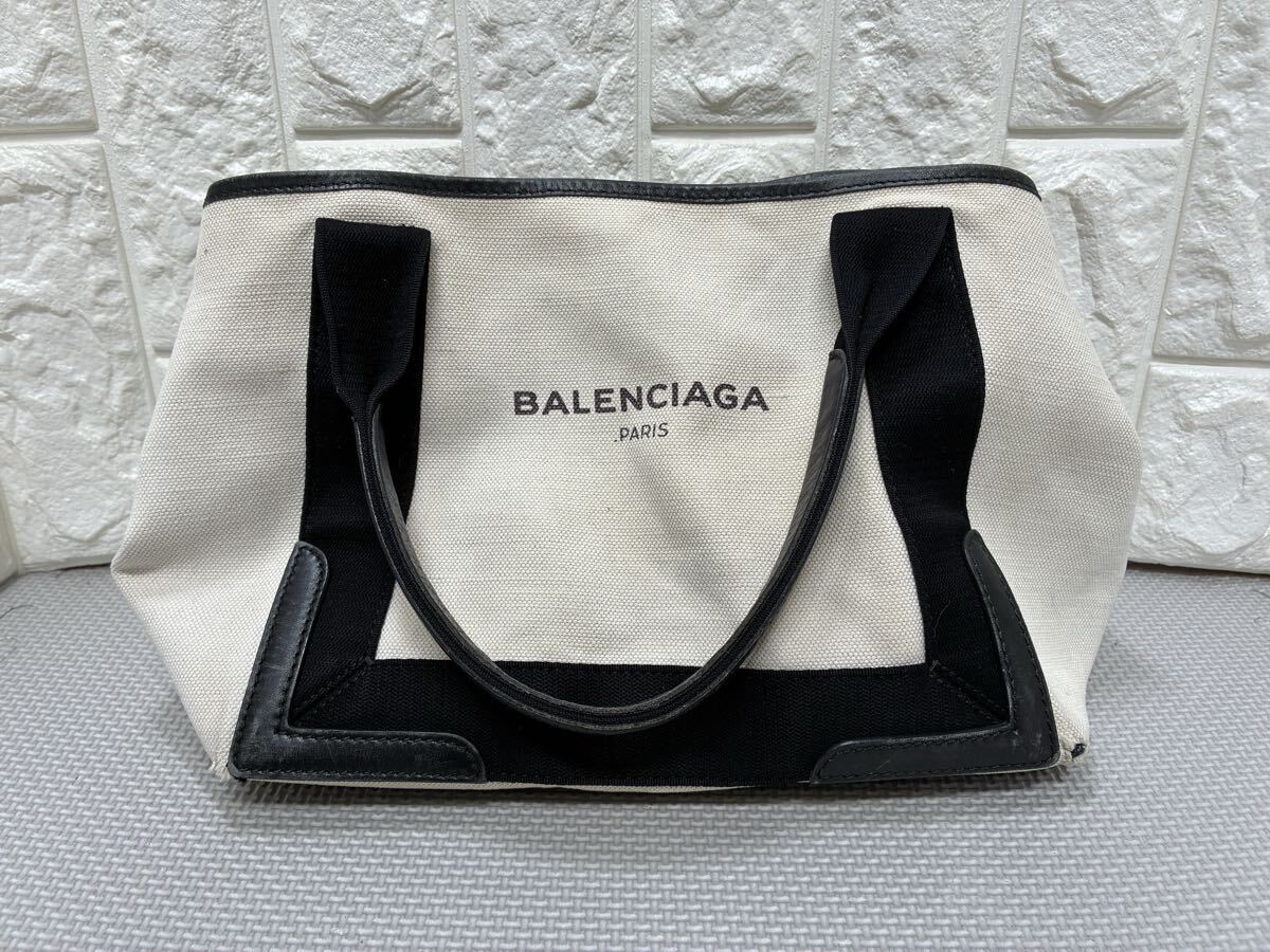 ◆BALENCIAGA◆トートバッグ◆ネイビー カバ スモール◆Navy Cabas Small◆バレンシアガ◆ハンドバッグ◆キャンバス◆