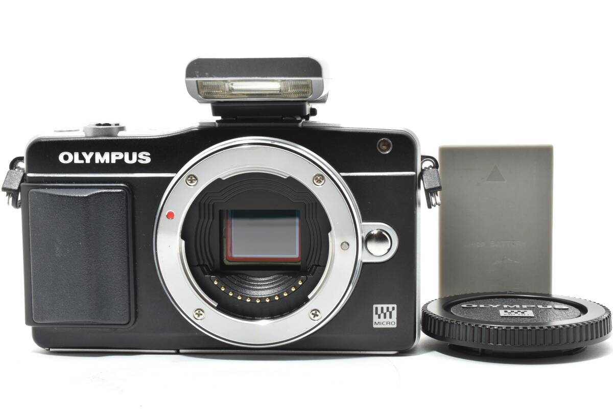 ショット数3167回＊オリンパス OLYMPUS E-PM2 ボディ ブラック デジタルカメラ フラッシュ付