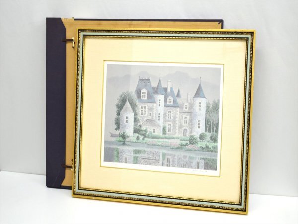 KM754●真作●西村龍介『静日』直筆サイン入り リトグラフ　91/130　額装