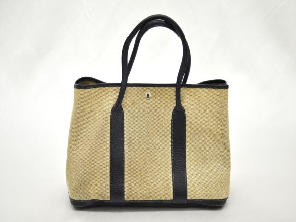 KM756●中古品●HERMES エルメス　ガーデンパーティ PM　バッグ　口I刻印