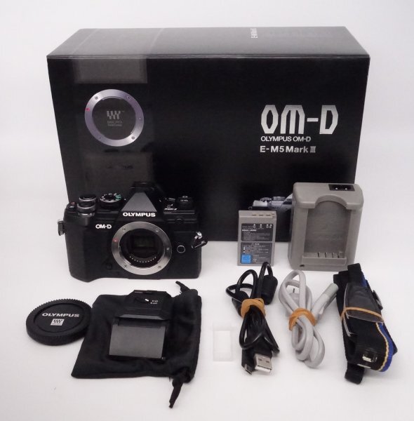【美品】オリンパス OLYMPUS ミラーレス一眼カメラ OM-D E-M5 MarkIII ボディー ブラック [6N0205]