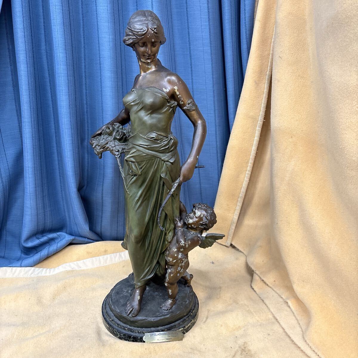 ヴィンテージ　置物　オブジェ　コレクション　美術品　材質不明　レプリカ？　コピー？　銘有り（検）ロダン　オーギュストモロー　武58