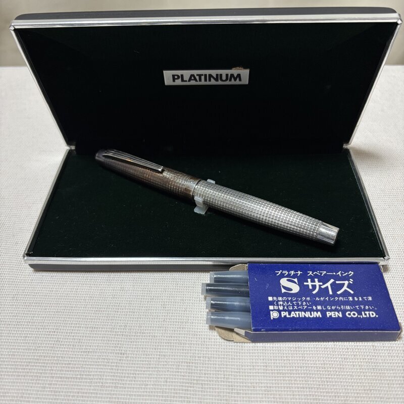 PLATINUM プラチナ万年筆 スターリングシルバー 925 銀無垢万年筆 18K＜750＞ 金ペン カートリッジ コンバーター IW603BP14PLT