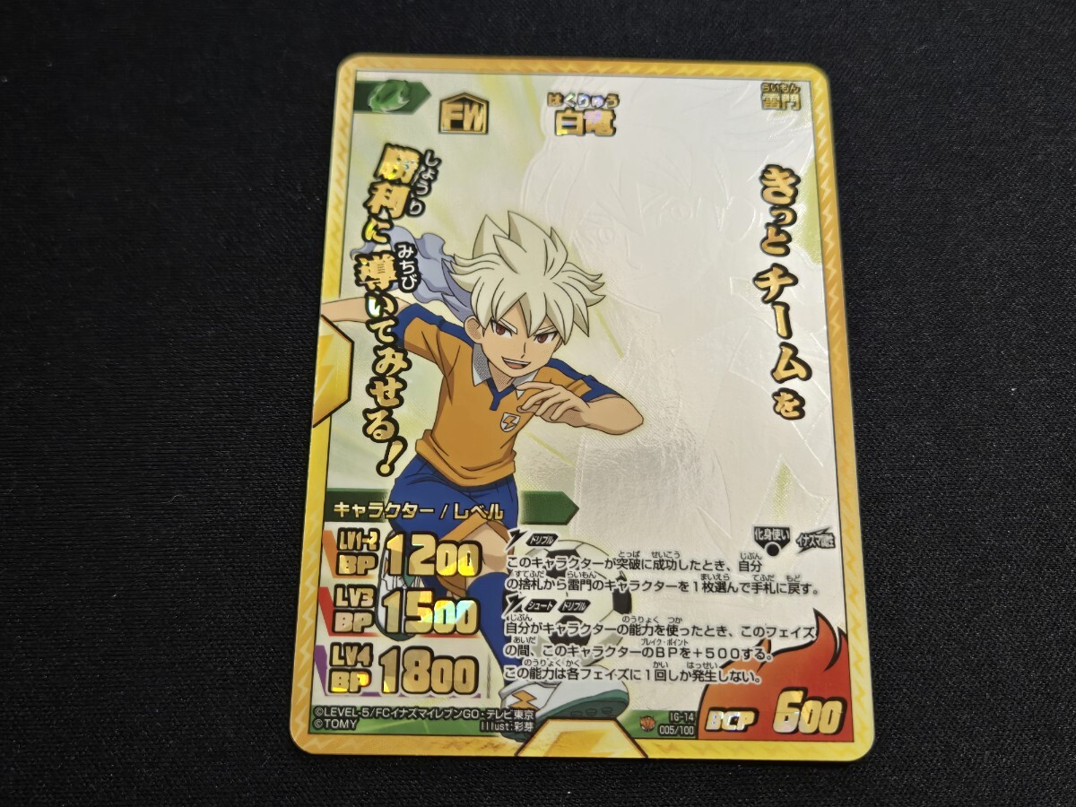 イナズマイレブンGO TCG 白竜 イナズマレア IR IG-14 005/100 イナイレ カード