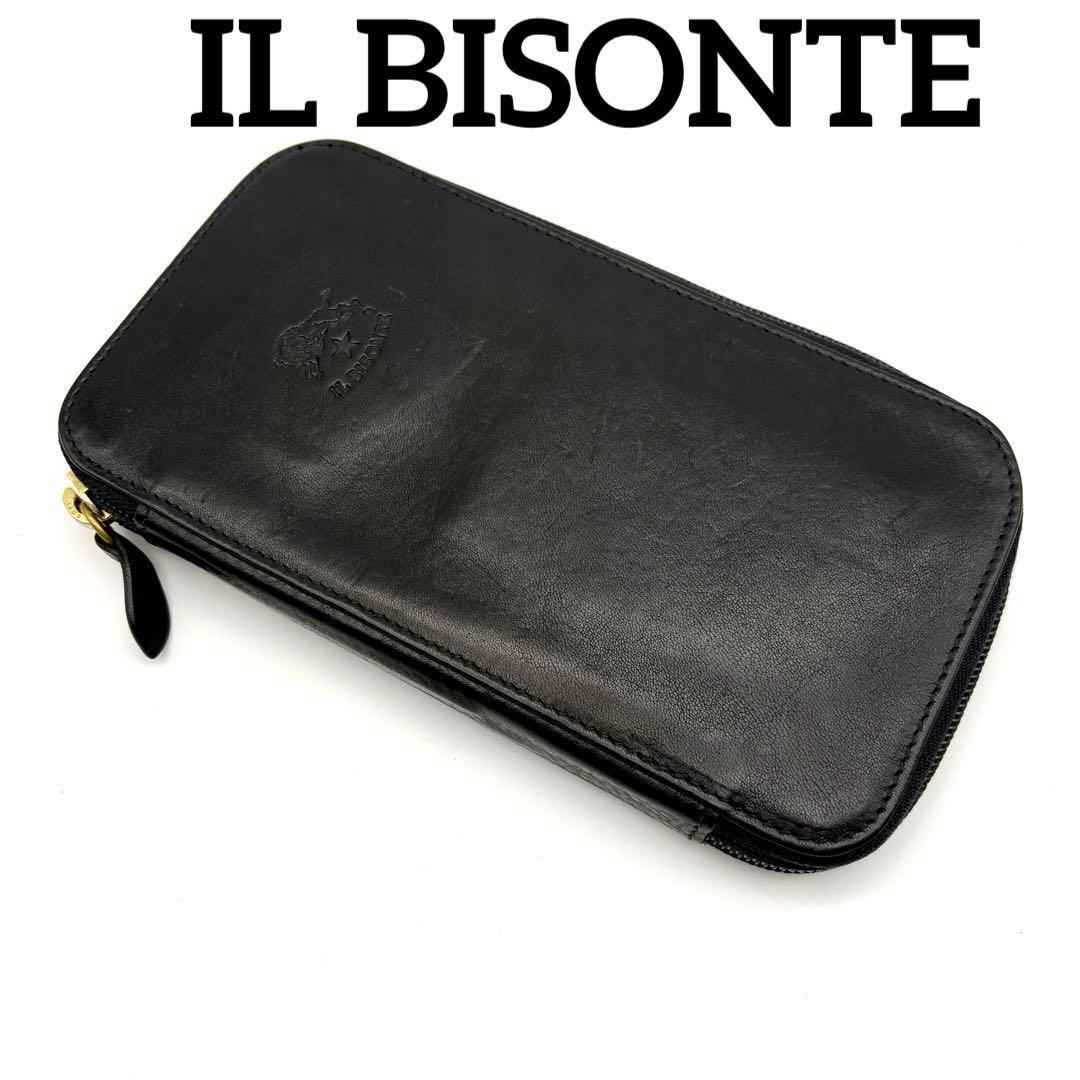 IL BISONTE イルビゾンテ ラウンドファスナー ロングウォレット 長財布