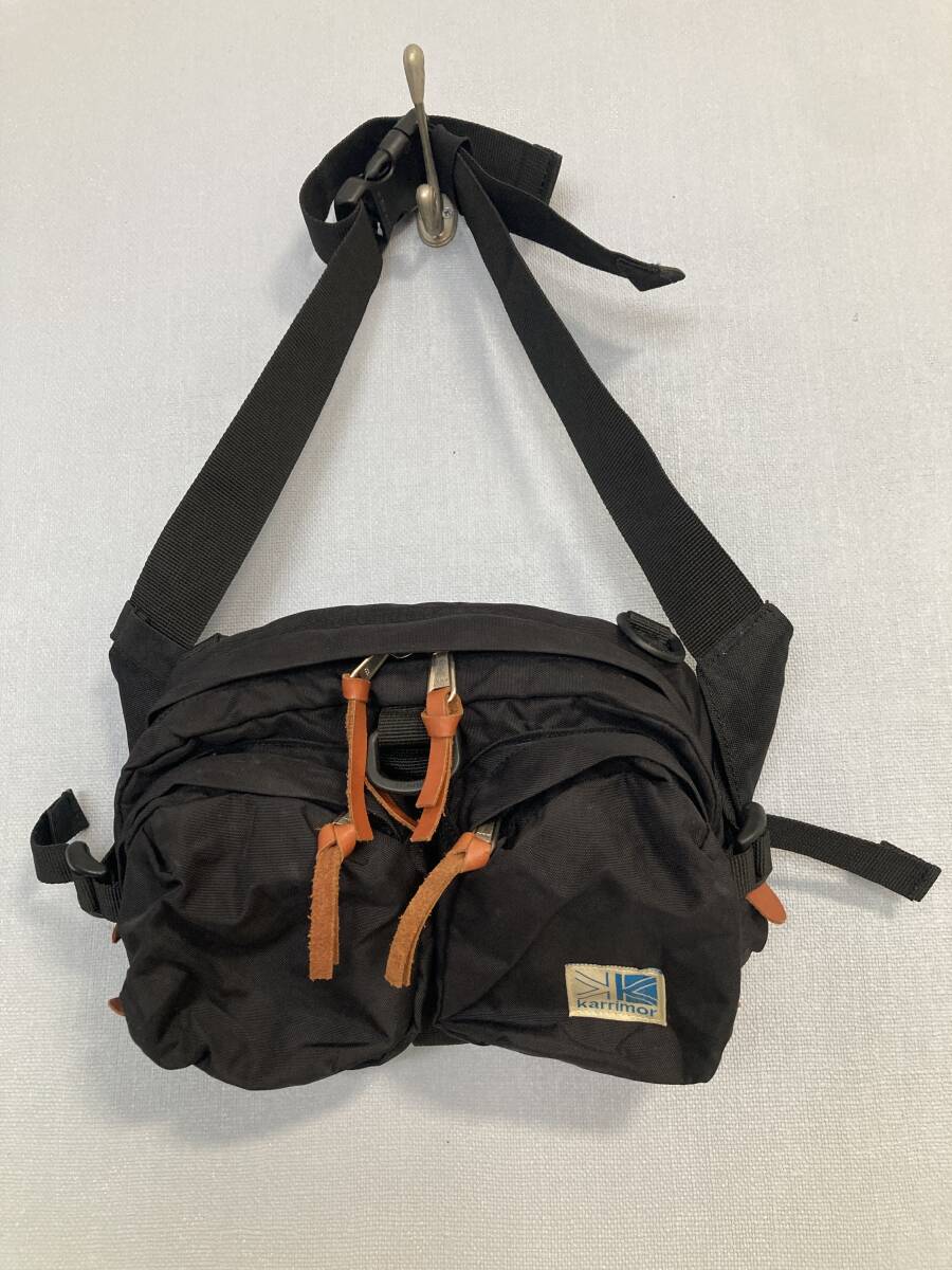 ★美中古 Karrimor カリマー ナイロン ウエストバッグ ブラック ショルダーバッグ アウトドア タウンユース