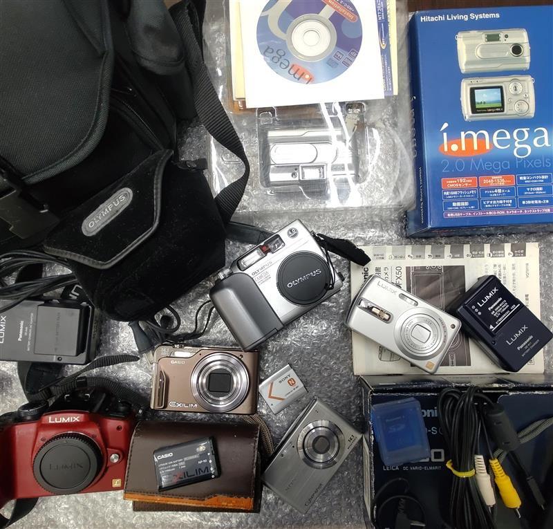 #2432 デジタルカメラ 6台まとめセット デジカメ SONY Panasonic CASIO OLYMPUS 一部付属品有 動作未確認 現状品 ジャンク品