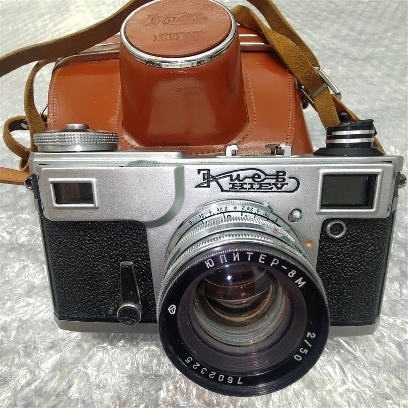 #3170 キエフ Kiev レンジファインダーカメラ Jupiter-8M 2/50 ロシア ソ連 動作未確認 現状品 レトロ アンティーク
