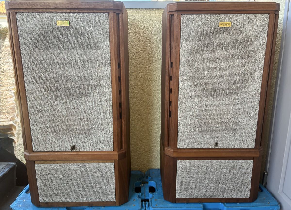 W313 動作品 スピーカー ペア TANNOY タンノイ Stirling スターリング 台座 ? 鍵 付