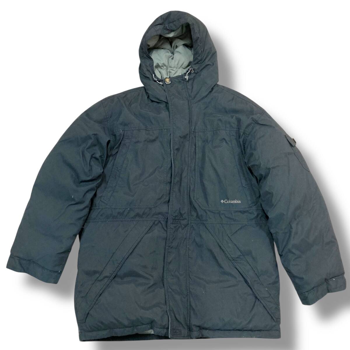 [100]251218-9159-1064 SK300 Columbia コロンビア ダウンジャケット ブラック メンズ アウター ほつれ有