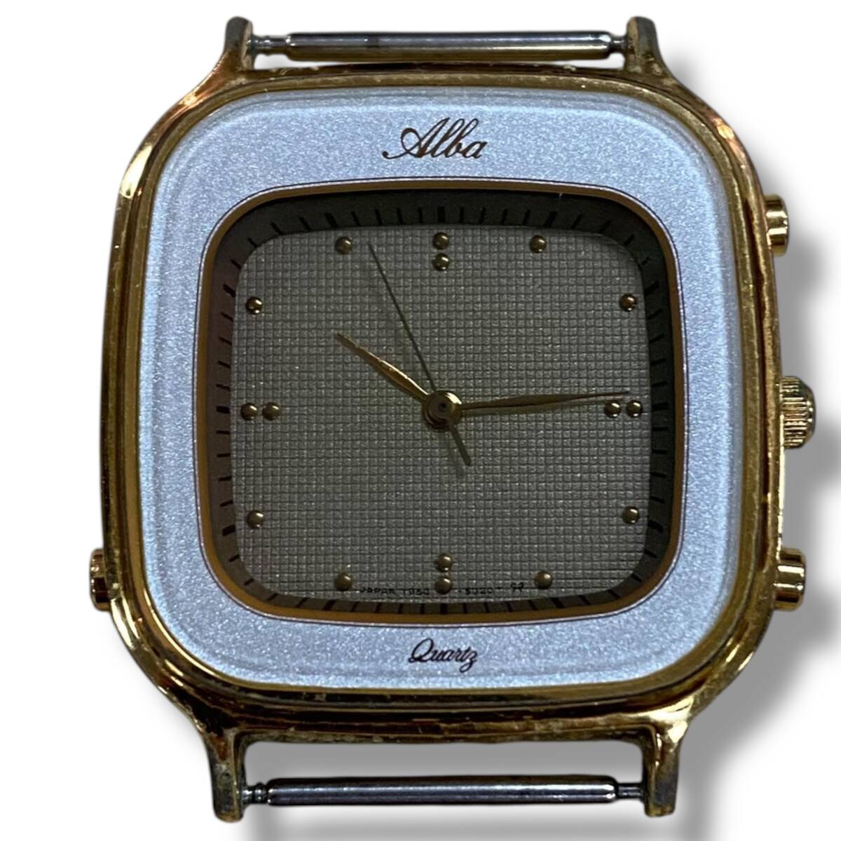 [60]260220-10479-2064 IR300 ※フェイスのみ SEIKO ALBA Y950-5010 二重面相 デジアナ セイコー アルバ 腕時計 現状品