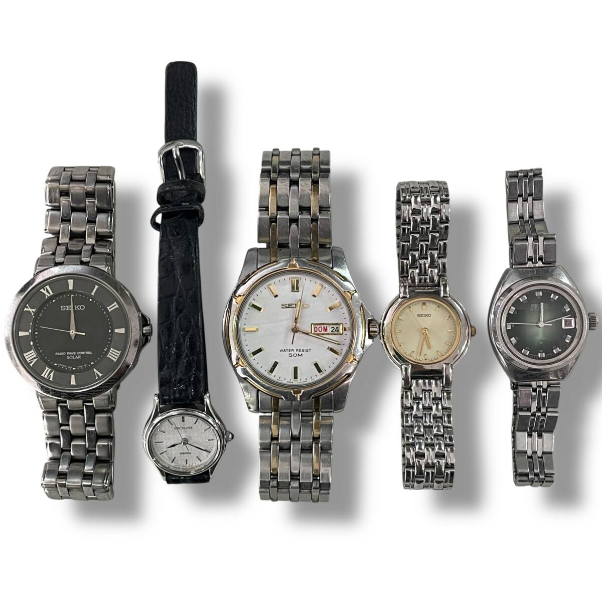 ［60］260224-10700-477 KT300 SEIKO 3B21-0AM0／4N21-0390／V743-8B29／V701-1791／2205-0520 腕時計 まとめ 5体 現状品