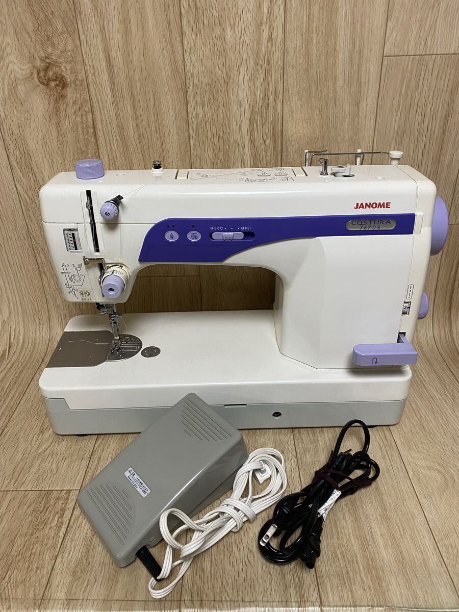 中古 JANOME ジャノメ MODEL 767型 COSTURA 767DB ミシン本体、通電確認済み/動作未確認/現状品