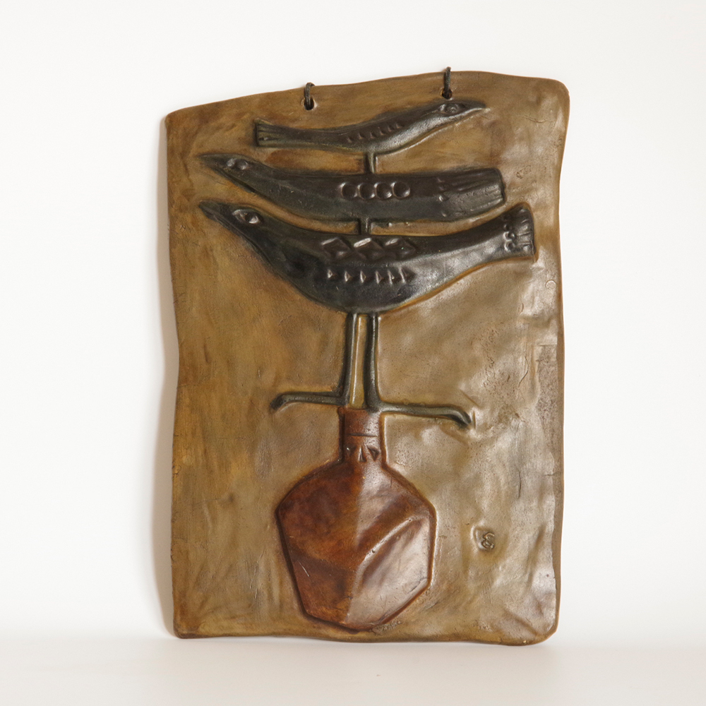 ミッドセンチュリー　ビンテージ　陶板　壁掛け　北欧　インテリア　945