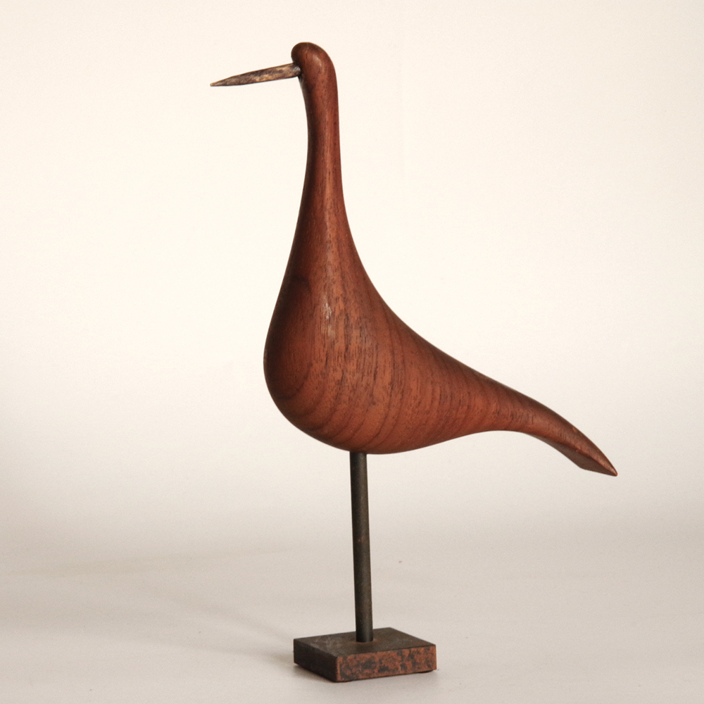 ミッドセンチュリー　鳥　木彫り　モニュメント　北欧　インテリア　946