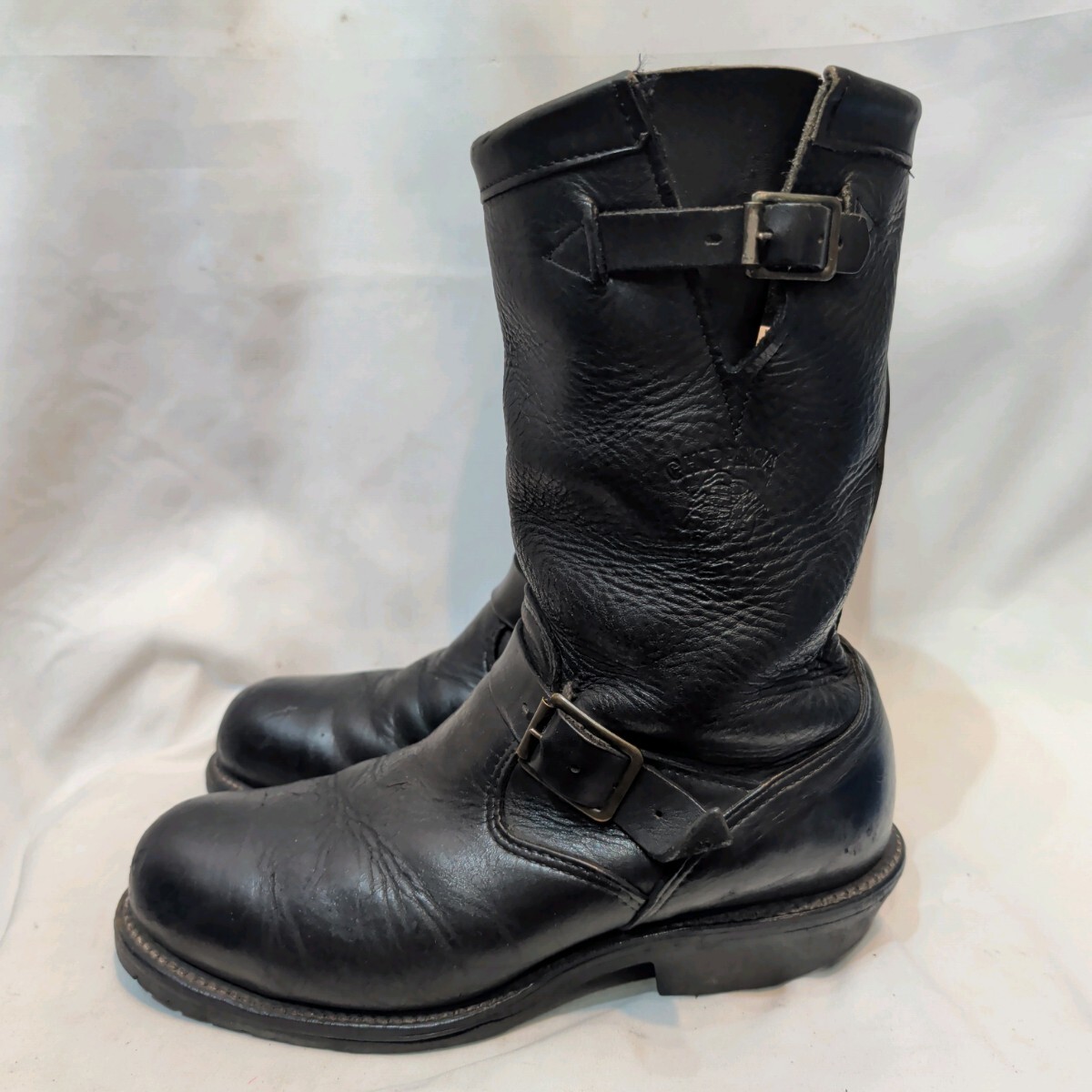 90s CHIPPEWA チペワ エンジニアブーツ USA製 US8.5/26.5 レザー 本革 靴 シューズ ブラック黒/レッドウィング/ウエスコ/