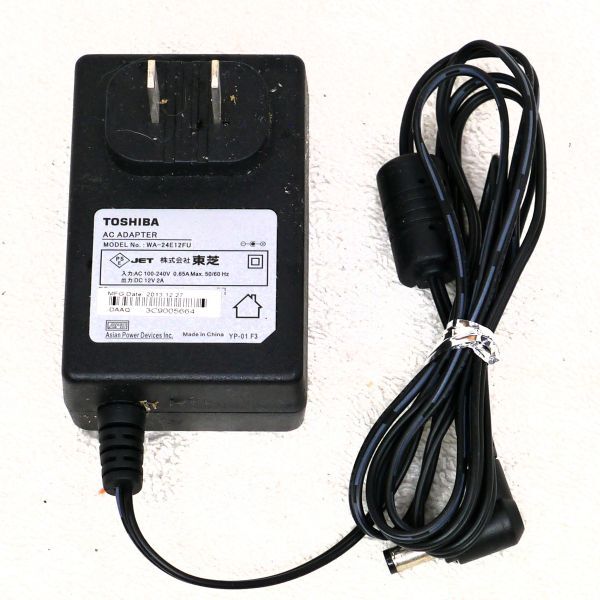 東芝 12V 2A ACアダプター WA-24E12FU（中古動作品）
