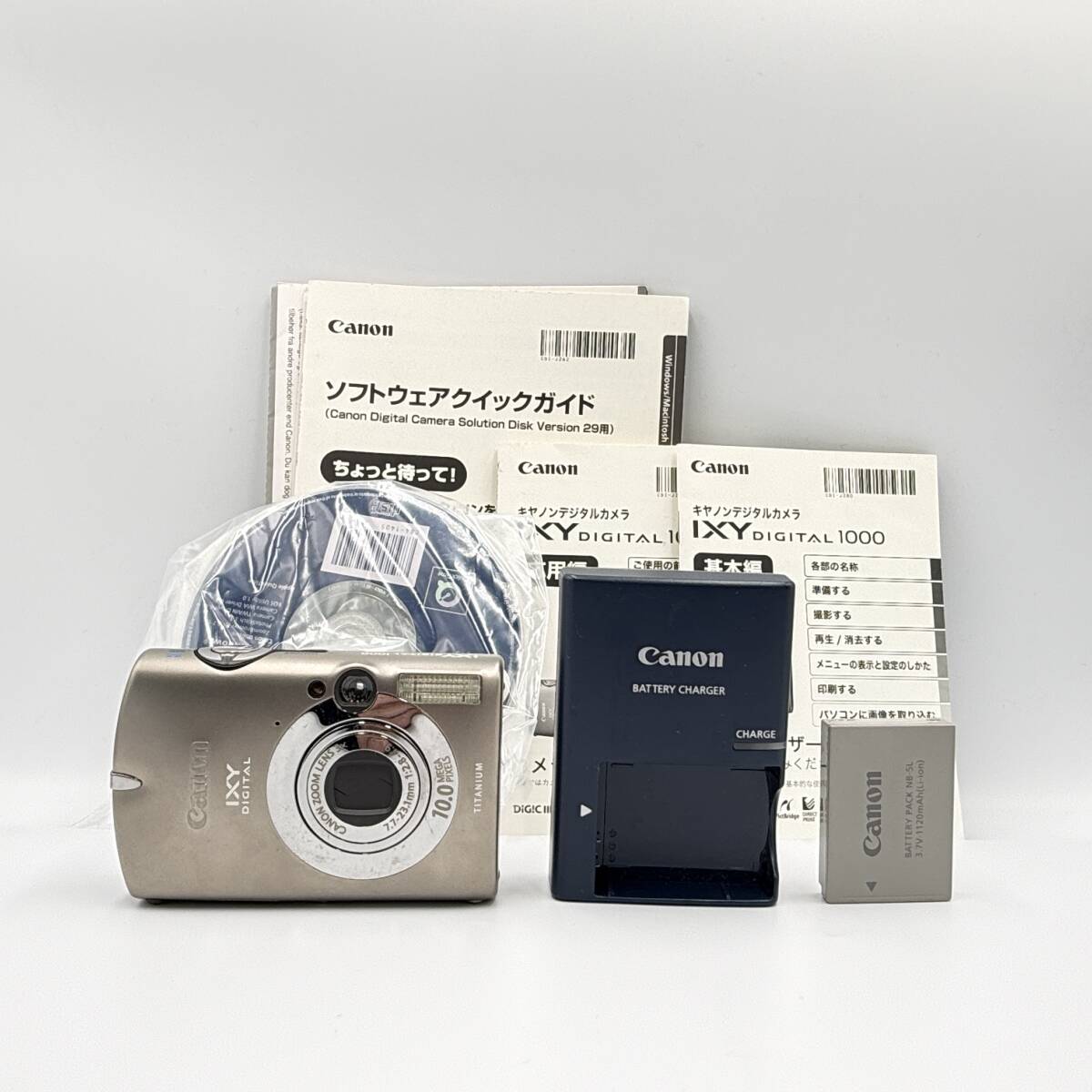 【状態良好品・備品付き】Canon IXY DIGITAL 1000 　コンデジ　デジカメ　デジタルカメラ　撮影&フラッシュ動作OK