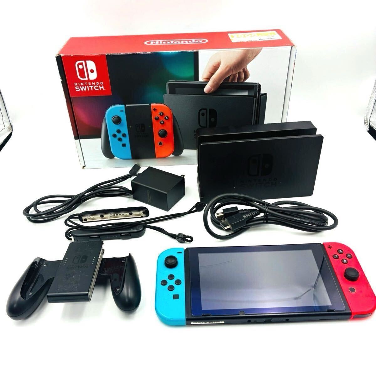 １円～　Nintendo Switch 本体 ニンテンドースイッチ 任天堂 通電のみ確認 動作未確認 ジャンク 箱　ジョイコン ドッグ ネオンカラー