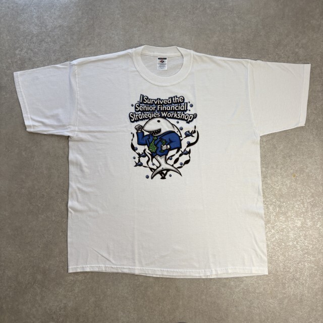 JERZEES ジャージーズ Tシャツ メキシコ製 フロントプリント ホワイト XLサイズ
