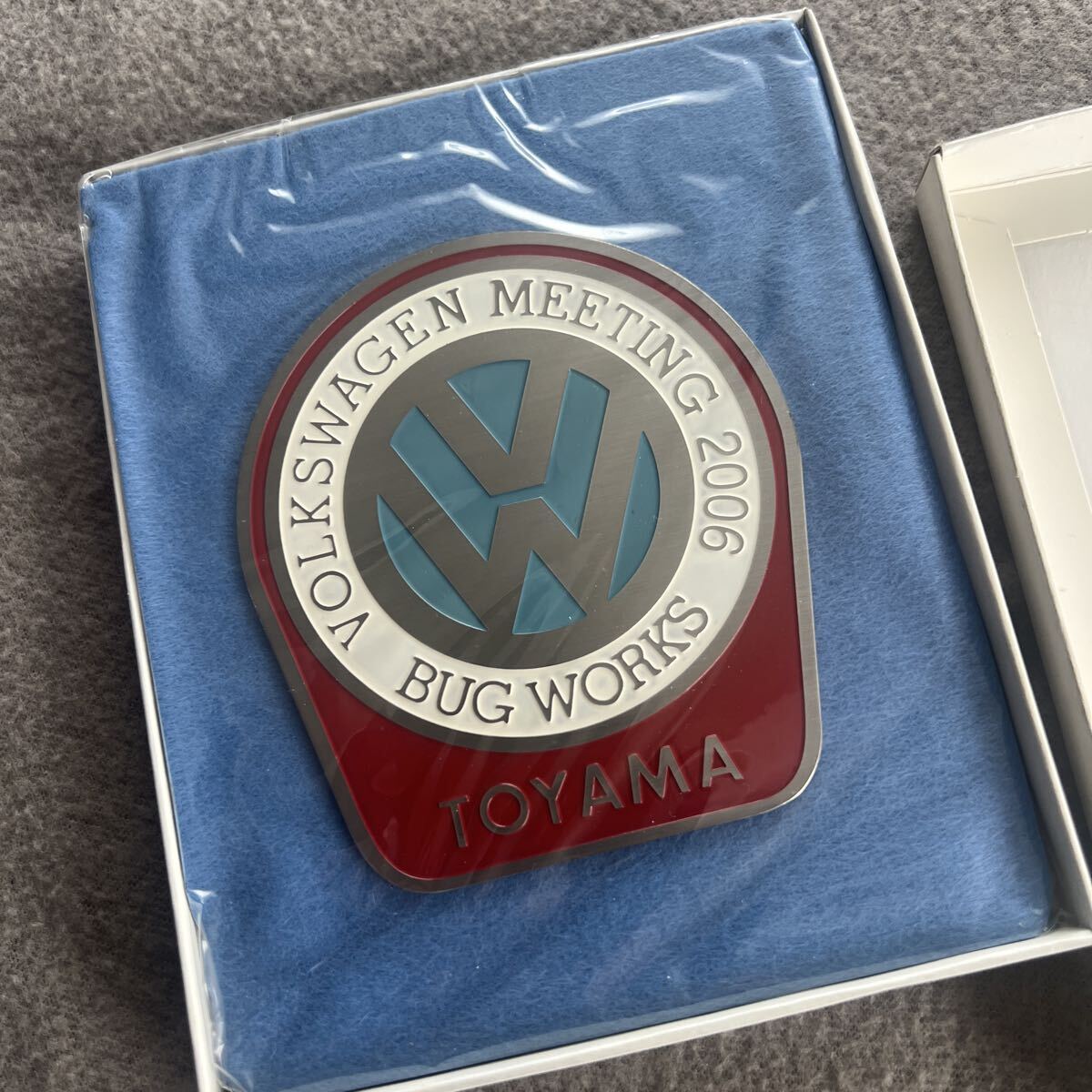 ◆VOLKSWAGEN MEETING カーバッジ◆空冷VW ワーゲン ビートル バス カルマン FLAT-4