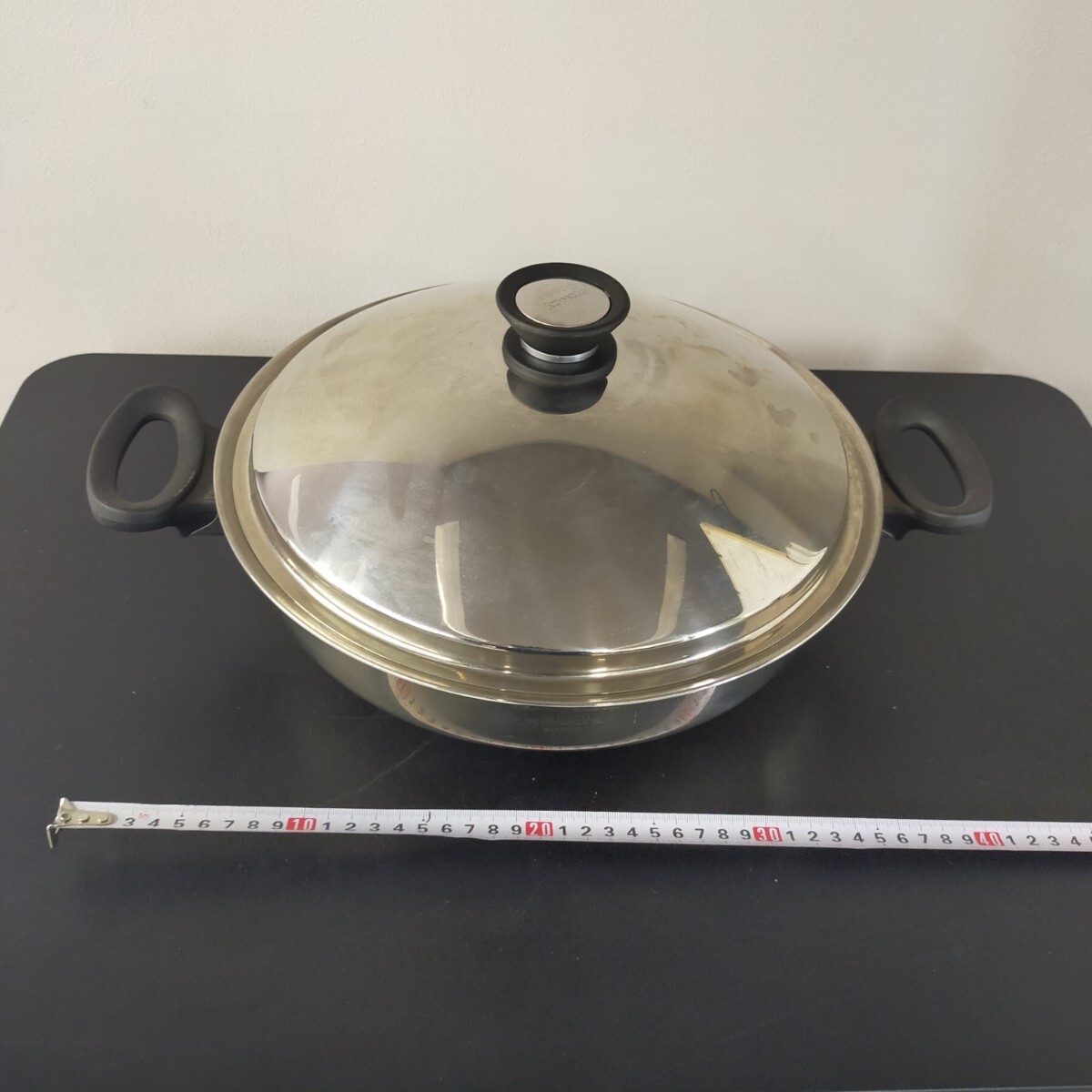 す4137 万能鍋 Amway Queen アムウェイ クイーン MULTI-PLY18/8 STEEL 大型 両手鍋 中華鍋