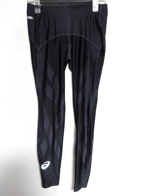 n9806:ASICS(アシックス）MMS LONG TIGHT MOTION MUSCLE SUPPORT ロンツタイツ/XA3526/黒/MEN'S M:36