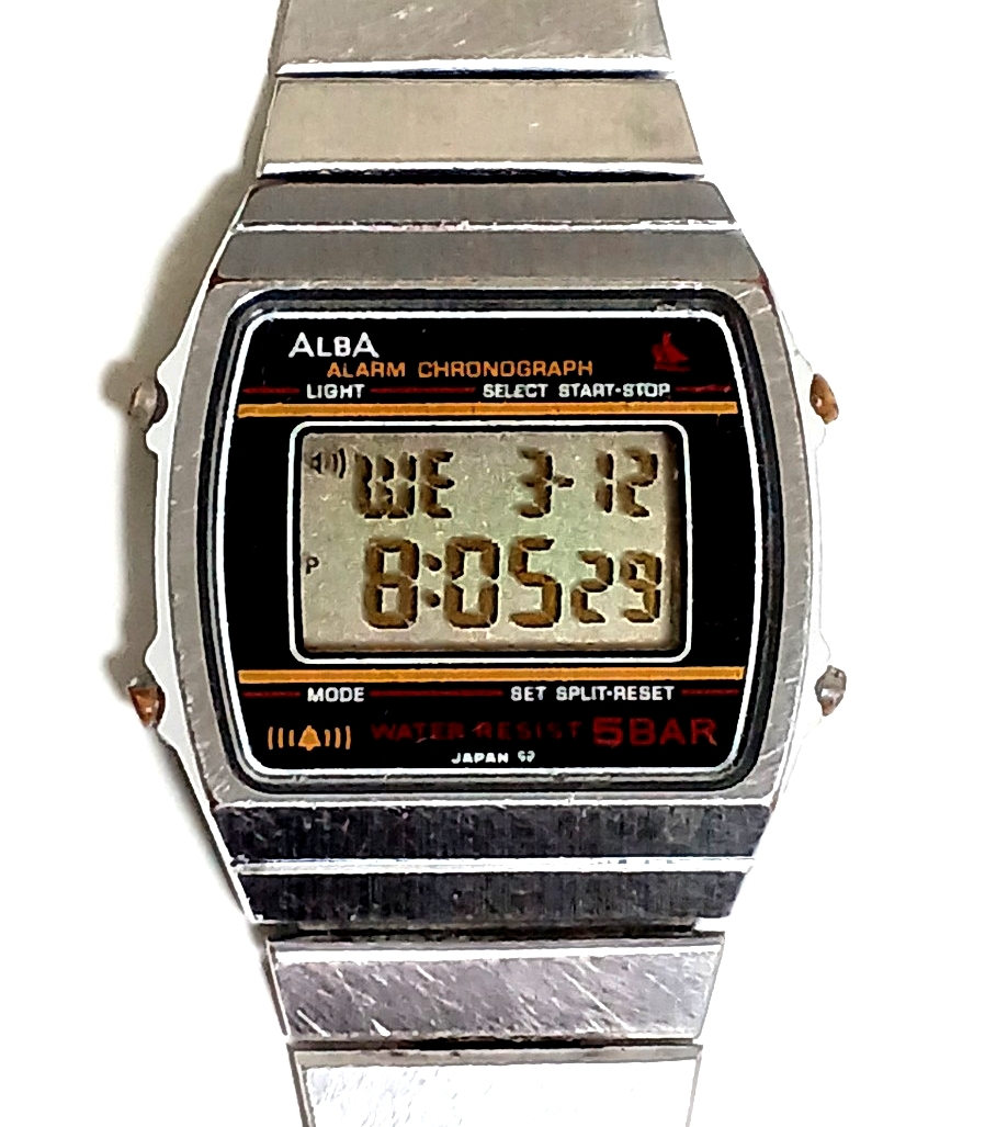 【稼働】 SEIKO セイコー ALBA アルバ オールド ヴィンテージ デジタル 腕時計 アンティーク