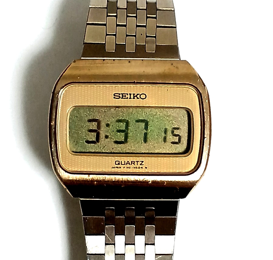 SEIKO セイコー QUARTZ デジタル 腕時計 金張り オールド ヴィンテージ SEIKO ゴールドベルト