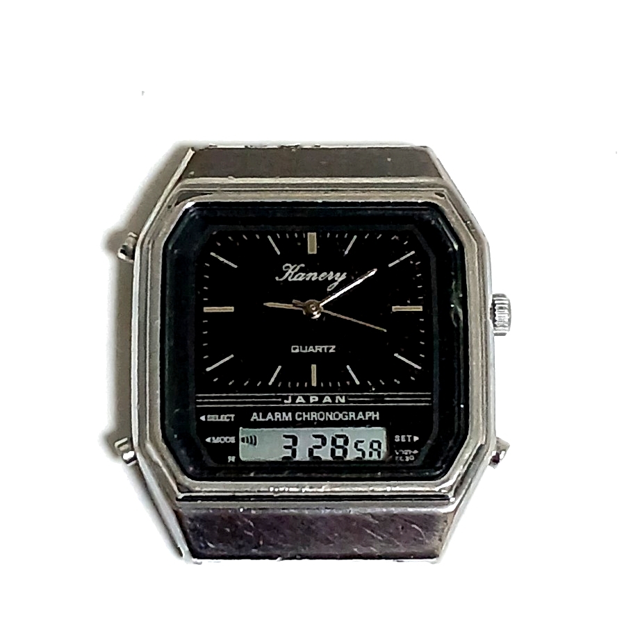 【稼働】SEIKO セイコー ALBA ? Kanery デジアナ 腕時計 ブラック文字盤