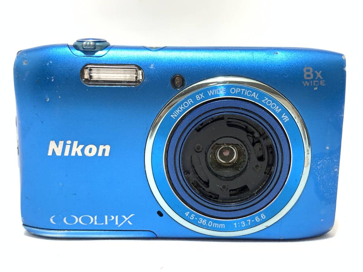 ★ジャンク★NIKON ニコン COOLPIX S3600 ブルー @6239