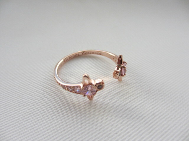 Vivienne Westwood Reina Ring in Crystal サイズL Pink Gold