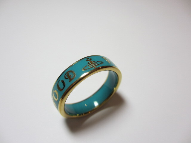 Vivienne Westwood CONDUIT STREET RING SS　XLサイズ　レディース・メンズ・ユニセックス Gold x Turquoise