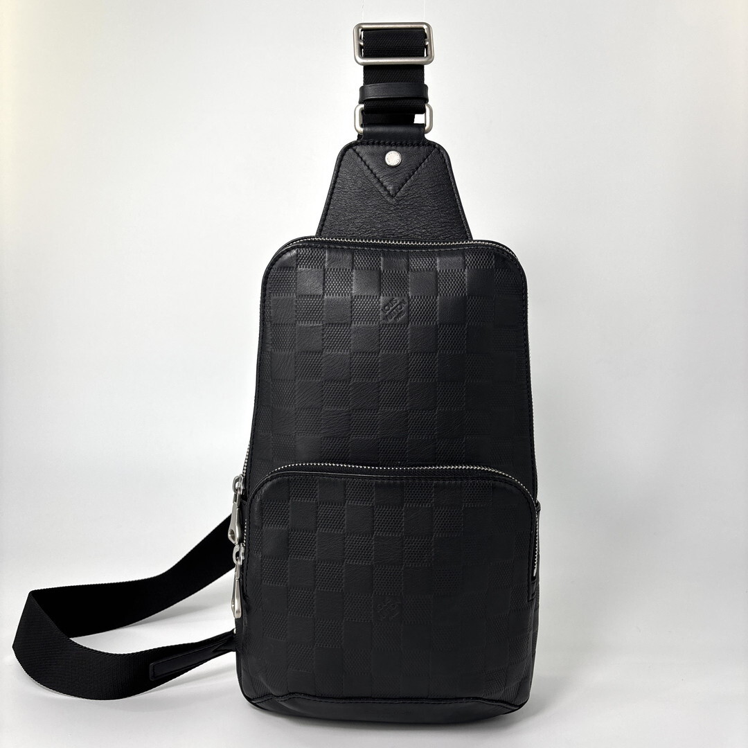 超極美品/IC Louis Vuitton ルイヴィトン ダミエ アンフィニ アヴェニュー スリングバッグ N41720 ショルダーバッグ ブラック メンズ