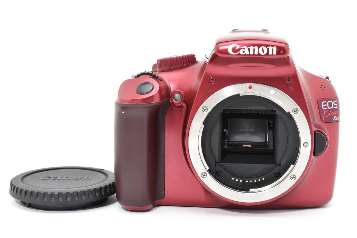 キャノン Canon EOS kiss X50 デジタル一眼レフ レッド #M12578