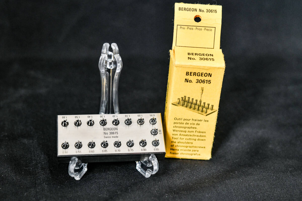 ★限定1点『ベルジョン NO 30615 スクリューヘッドカッター スイス製 時計修理 工具 箱付』BERGEON No.30615 クロノグラフ