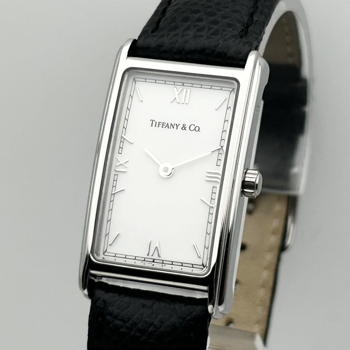 【純正ベルト 稼働】Tiffany&Co. ティファニー L241 高級ドレスウォッチ ローマン レクタンギュラー レディース 腕時計 classic クラシック