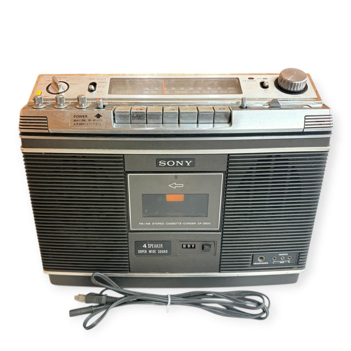 3 ソニー SONY CF-3800 ラジカセ 昭和レトロ