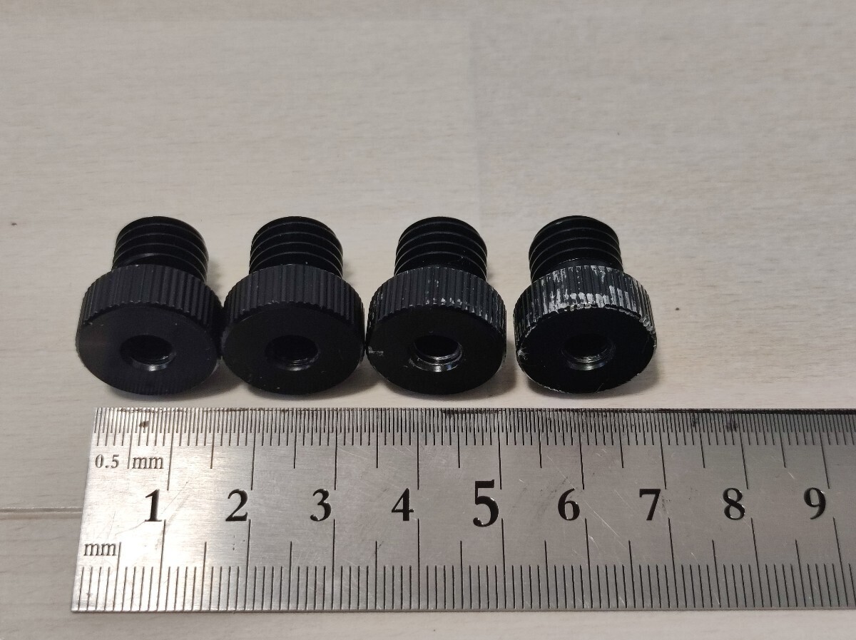 CAMVATE 15mmロッドプラグM12オスから1/4 メスネジアダプター 2個x2 4個