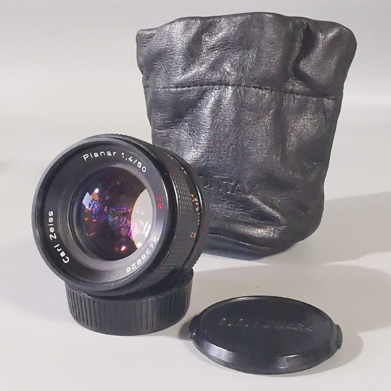 美品 動作品 CONTAX Planar 50mm F1.4 AEJ Carl Zeiss 単焦点 カメラレンズ Z8537