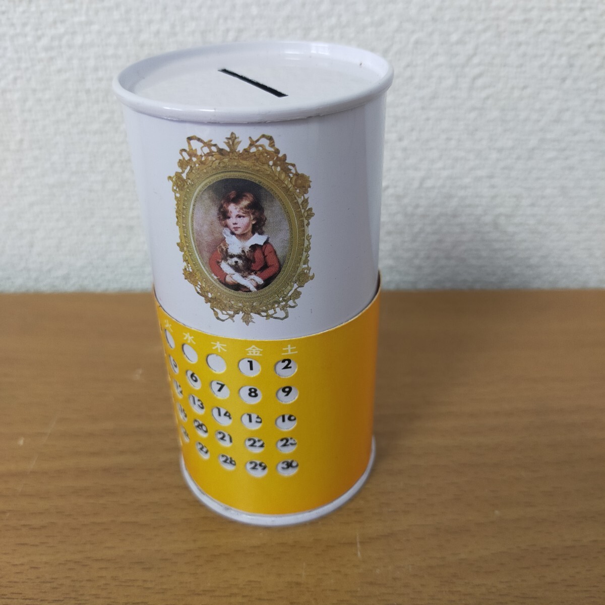 ★当時物★　三井銀行　 貯金箱　カレンダー付き　ノベルティー　 販促品　昭和レトロ