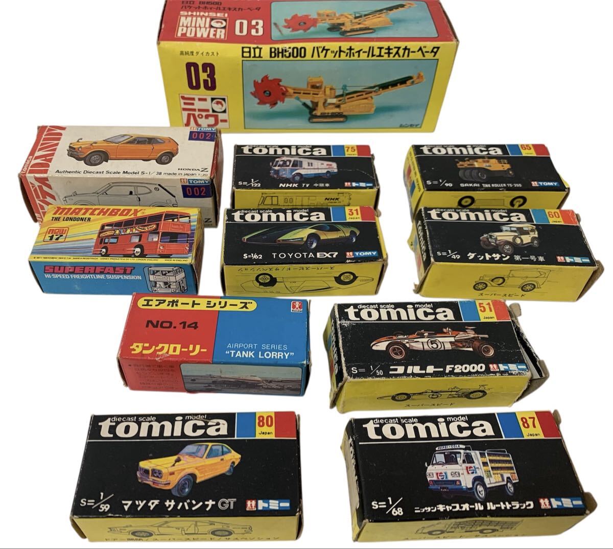 ★トミカ 黒箱 他まとめ コルトF2000 ダットサン 第1号車 NHK TV中継車 など 現状品