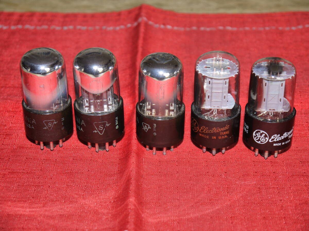 米国真空管 Sylvania 6SN7GTA / GE 6SN7GTB ヴィンテージ　5本