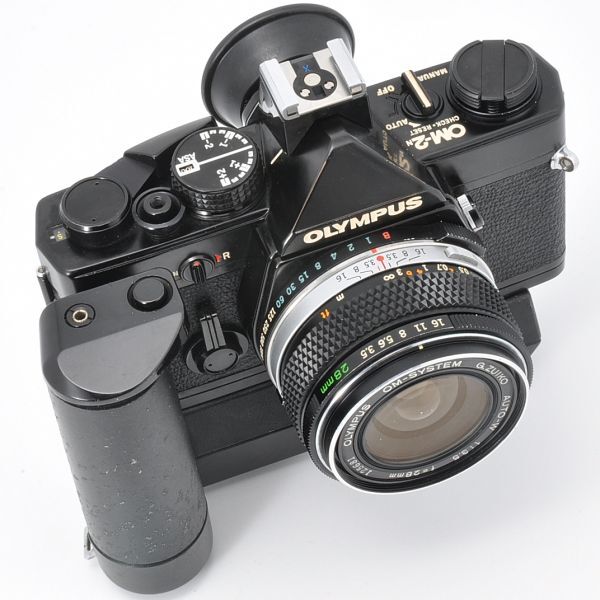 OLYMPUS OM-2N オリンパス ＯＭ－２Ｎ OM-SYSTEM ZUIKO AUTO-W 28mm F3.5 WINDER 2 ワインダー ２ ＯＭ－システム ズイコー オート－Ｗ