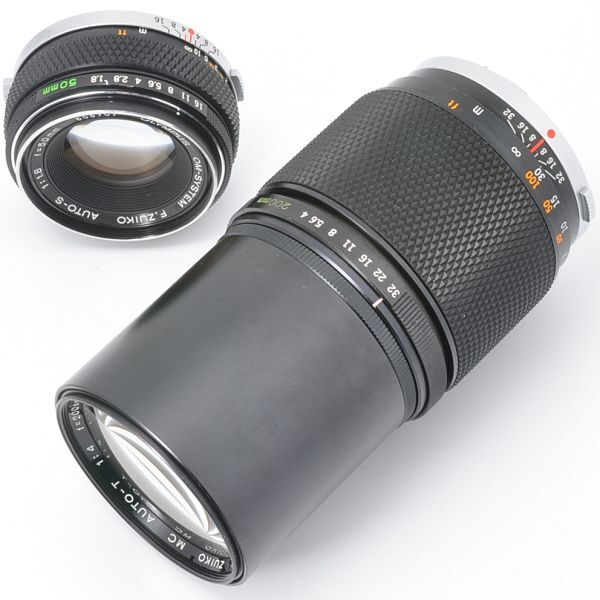OLYMPUS OM-SYSTEM ZUIKO AUTO-S 50mm F1.8 + AUTO-T 200mm F4 オリンパス ＯＭ－システム ズイコー オート－Ｓ 50/1.8 オート－Ｔ 200/4